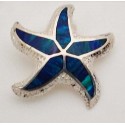 RARD280S Large Sterling Silver Opal Starfish Slider